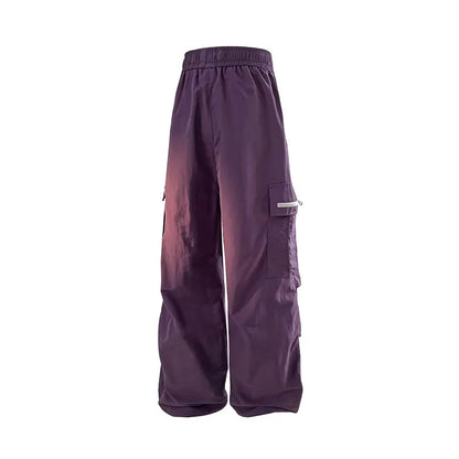 Women Hiking Pants Outdoor Waterproof Zippered Pocket Mountaineering Paratrooper Pants Autumn Breathable Camping Cycling Pants
