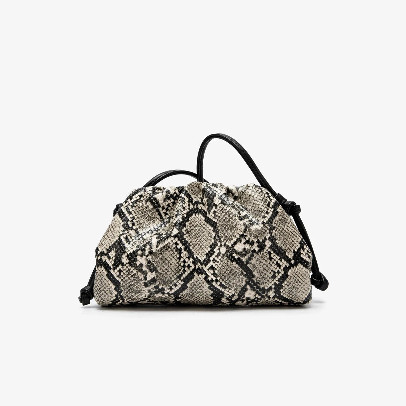 2026 Ruched Serpentine Dumpling Bags Women Pouch Handbag Cloud Clutch Snake Pattern Shoulder Crossbody Bag Luxury Designer Bag
