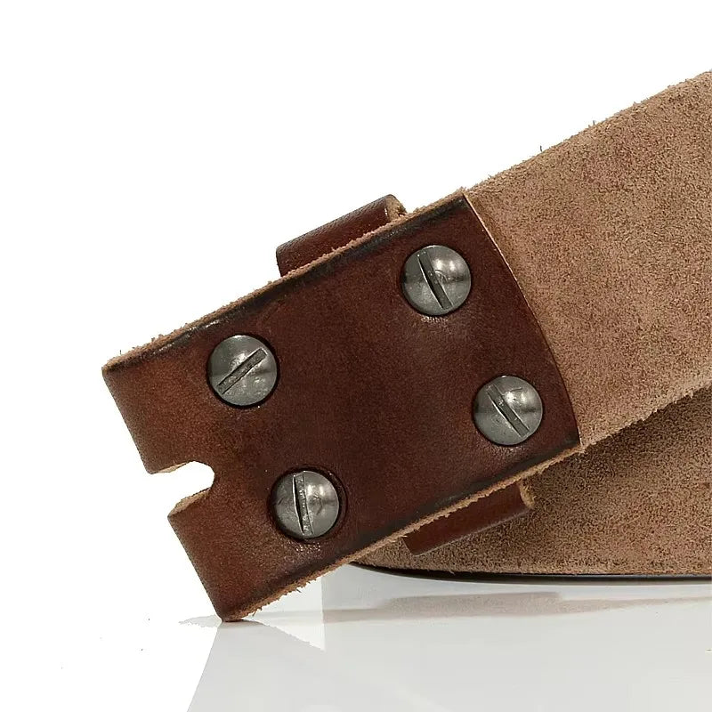 3.8cm width Designers Luxury Brand Belts for Mens High Quality Pin Buckle Male Strap Genuine Leather Waistband,No Buckle