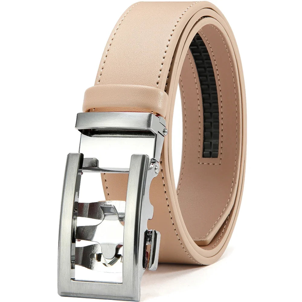 DOOPAI New Mens Belt Hollow Automatic Mens Belt Genuine Leather Luxury Belt  For Men Belt Male Strap Male Metal Automatic Buckle