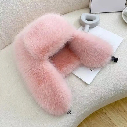 Faux Fur Bomber Hat Or Women And Men Windproof Warm Earmuffs Windproof Earflap Cap Thickened Russian Caps Ear Protection Hats