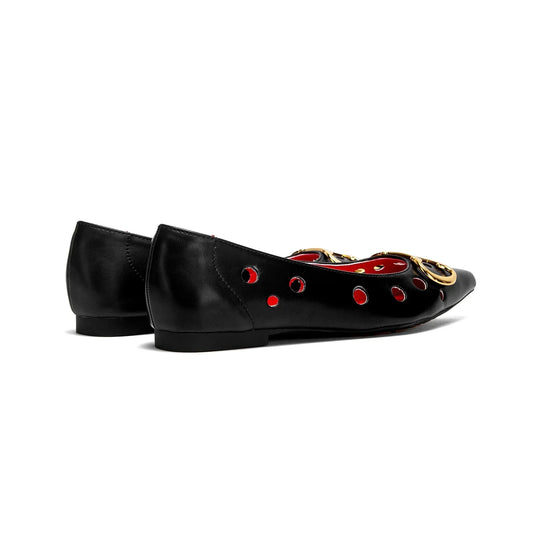 2025 Women's Flat Shoes New Punching Design Pointed Woman Shoes Simple Anti slip