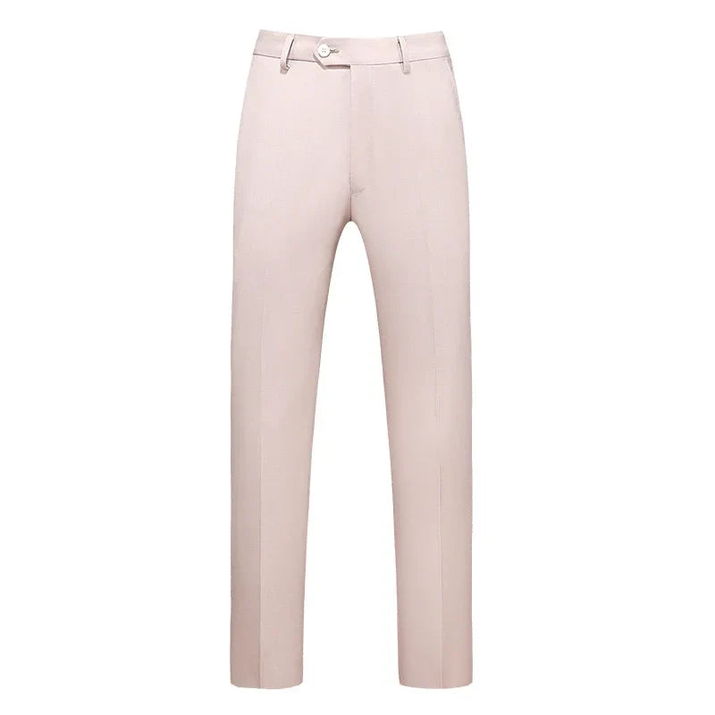 Men Dress Pants Solid Color Slim Fit Business Casual Office Wedding Formal Trousers High Quality Men Clothing Suit Pants 29-40