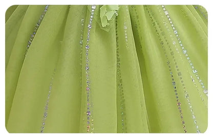 Children Fancy Girls Elf Cosplay Fairy Princess Dress For Kids Carnival Birthday Party Gift Halloween Christmas Dress Up Costume