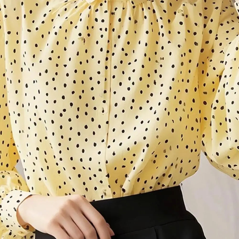 Spring French Polka Dot Shirt Women's Fashion Versatile