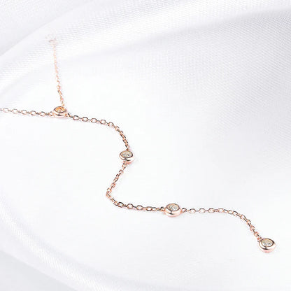 3MM Bubble Classic Moissanite Necklace Pendant for Women 18k Plated Female Necklace Pure S925 Silver Jewelry Wholesale