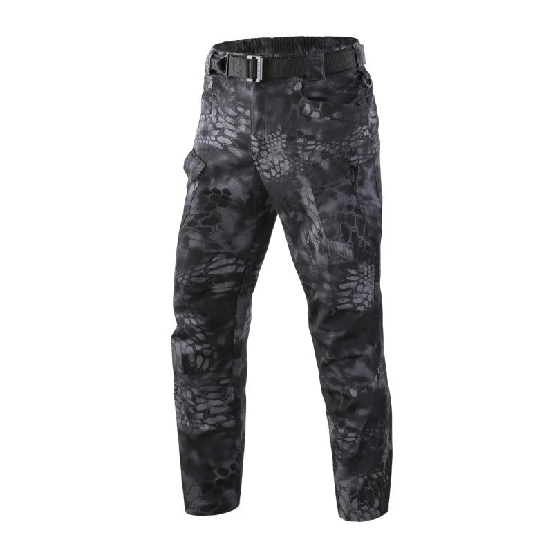 Men New Tactical Pants Multiple Pockets Waterproof Abrasion Resistant Cargo Trousers Outdoors Hiking Climbing Training Pant