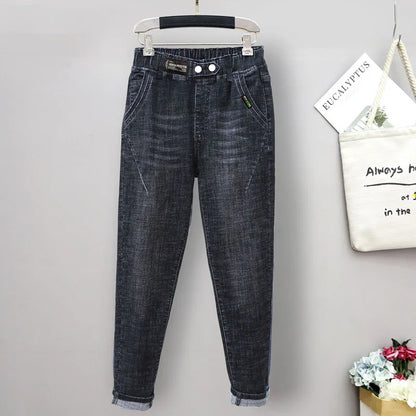 5XL High Waist Jeans Women Vintage Plus Size Jeans Femme Harem Pants Loose Boyfriend Denim Jeans Streetwear Trousers Women Z31