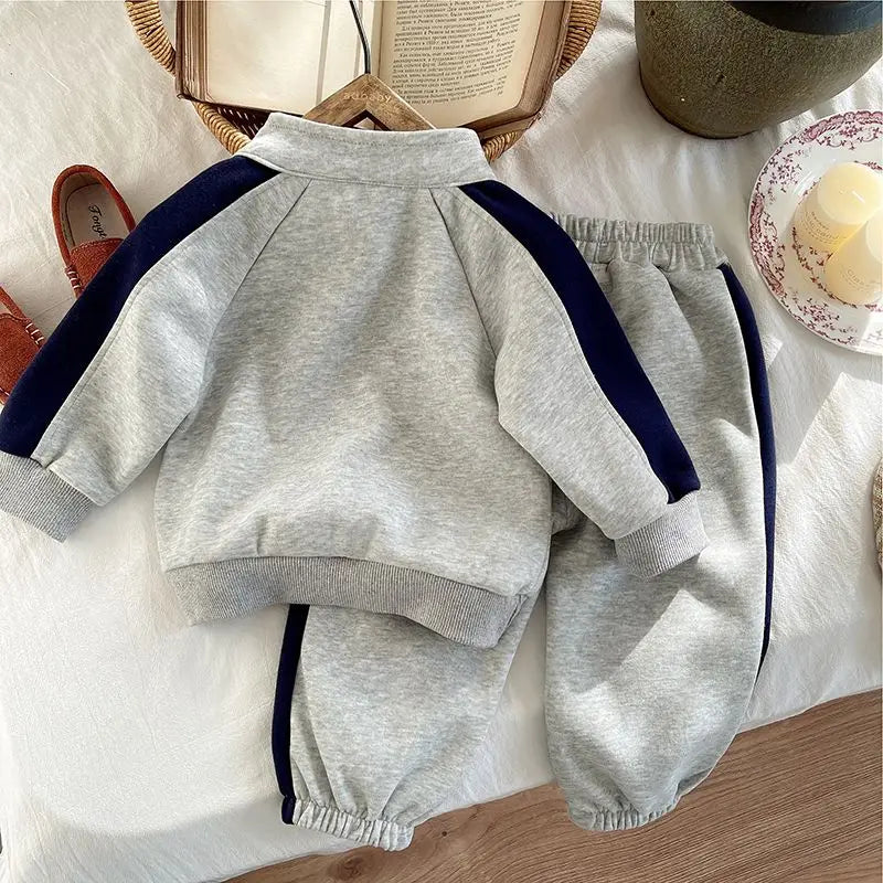 New Boys Clothing Children Cotton Letter Set Spring Fall Kids Girls Long Sleeve Sweatshirt Tops Sport Pants Casual 2Pcs Outfits