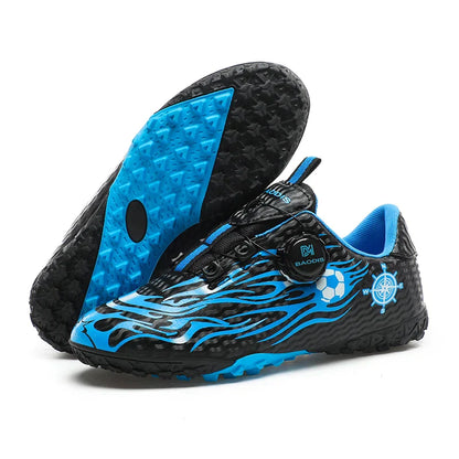 Kids Turf Soccer Cleats Children Football Shoes Breathable Lightweight Training Sneakers Non-Slip Athletic Sport Boots Boys Girl