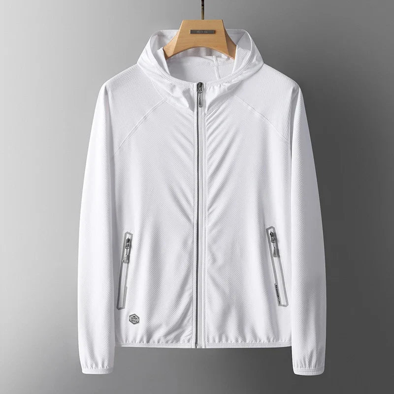 UPF50+ Summer UV Protection Hoodie Unisex Breathable Ice Silk Outdoor Sports Couple's Beach Street Style Lightweight Jacket