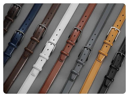 Men's Leather Belt Needle Buckle Belt Casual Genuine Leather LONG Large Belts Cowhide Belts for Man