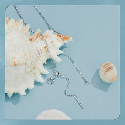 925 Sterling Silver Conch Layered Pendant Necklace Multilayer Stylish Choker Necklace for Women Ocean Series Jewelry
