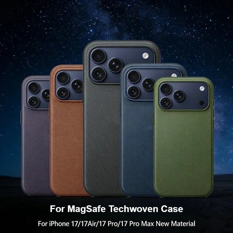 New Luxury Technology Woven Anti-scratch Case For iPhone 17 Pro Max 17 Pro For Magsafe Magnetic Wireless Charging Cover with box