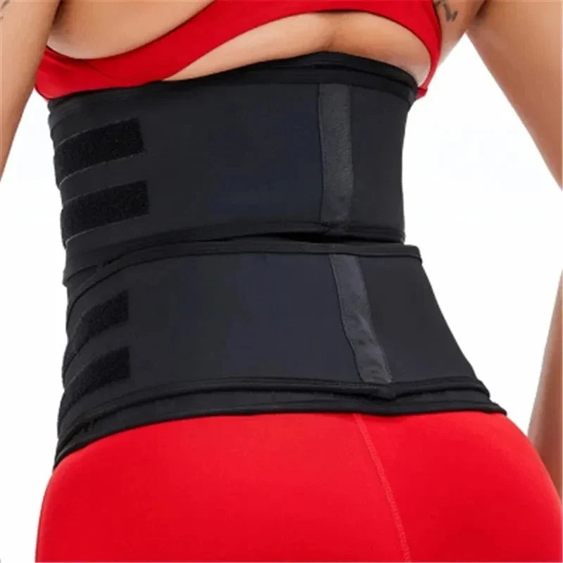 Latex Waist Trainer 25 Steel Bone Body Shaper with 2 Removable Strap Zipper and Hook Modeling Strap Tummy Control Belt
