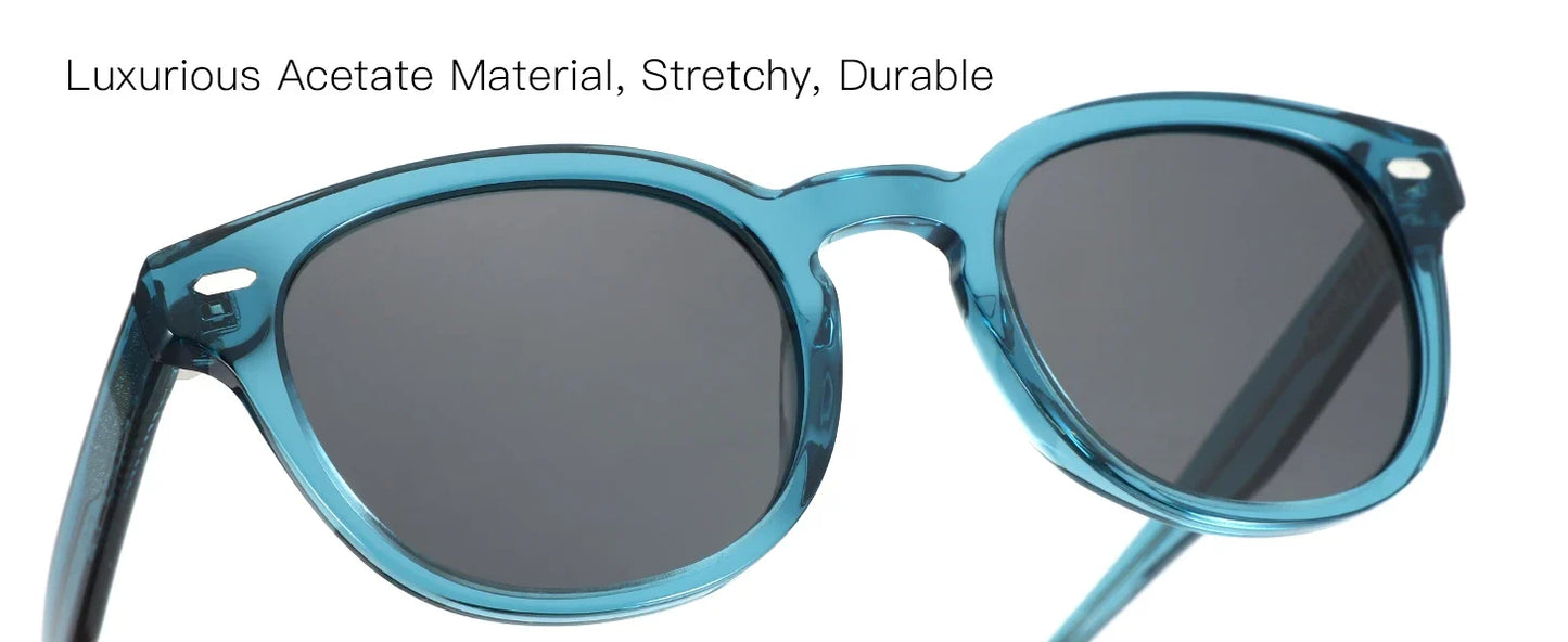 Classical High-quality Acetate Polarized Sunglasses Unisex UV400 Protection Shade Retro Round Sun Glasses ZS6211