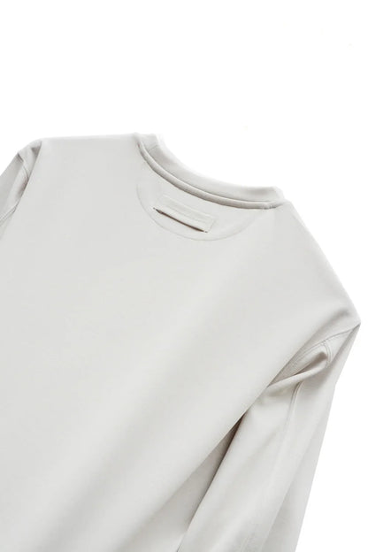 Shape-Retention & Pilling-Resistant Long-Sleeve Tee: Contrast Collar Design + Stretchy Fit Men's Undershirt