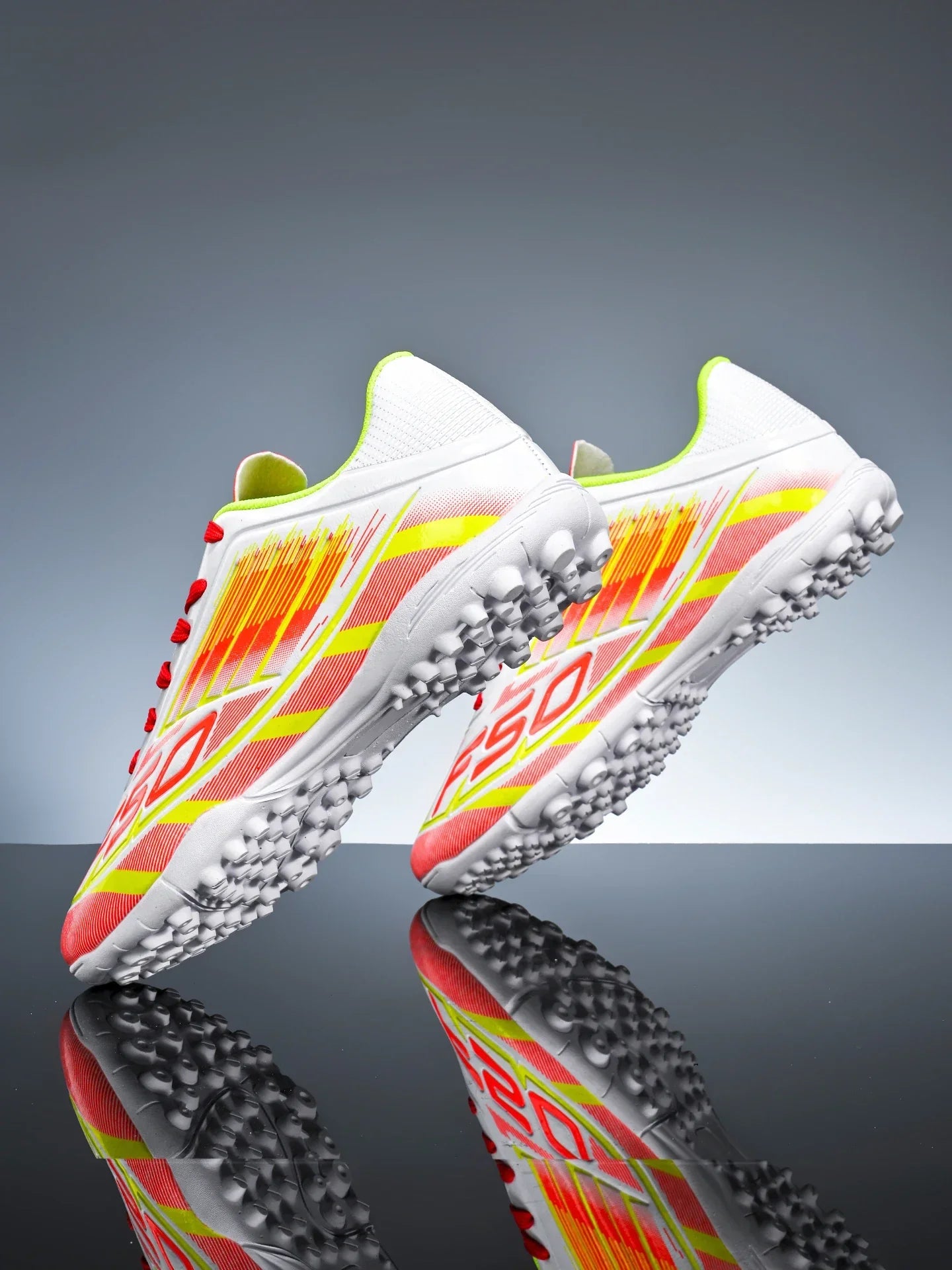 TF Soccer Cleats Children Kids Boys Girls PU Fabric Upper Rubber Sole Non-slip Wear-resistant Training Shoes