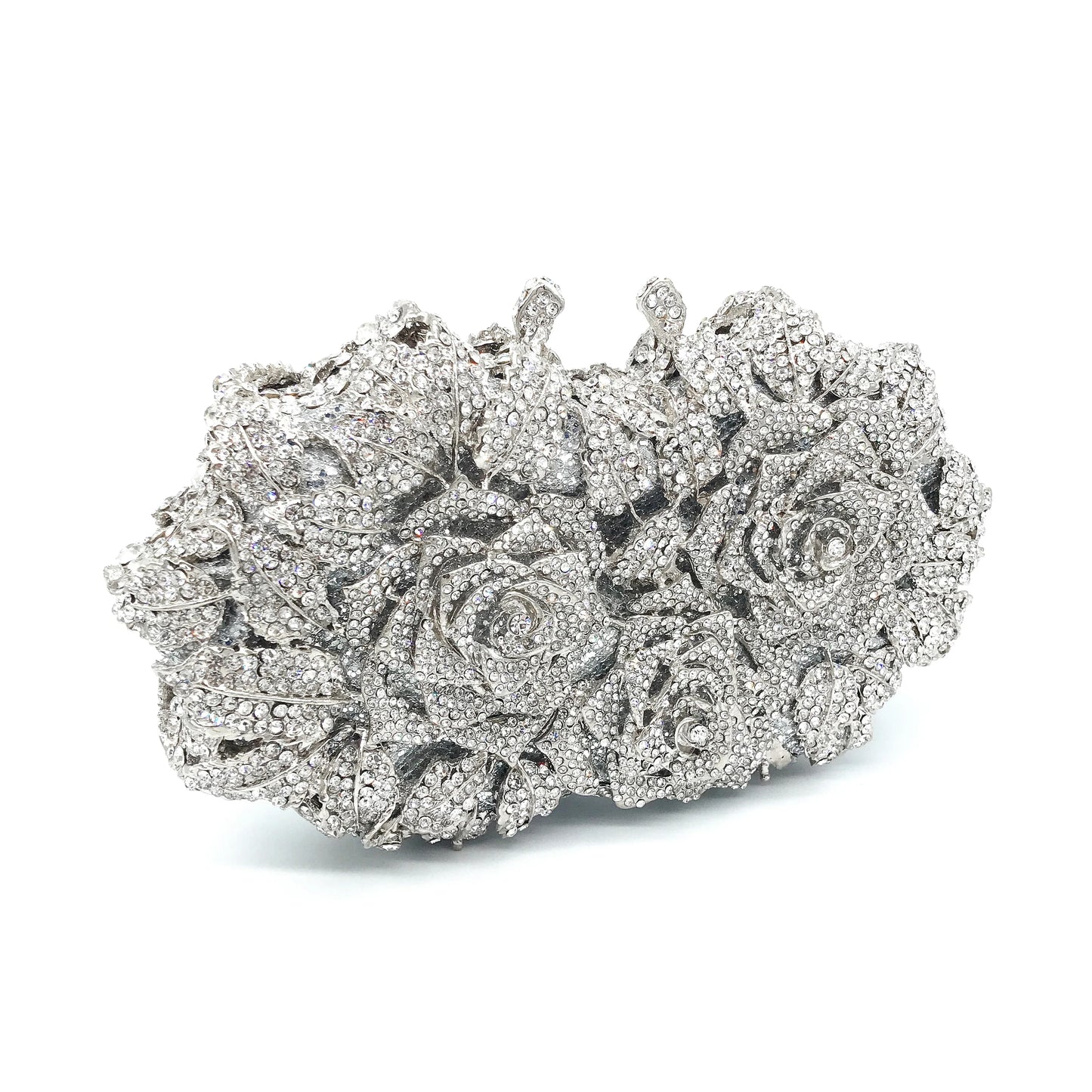 High Quality Luxury Rose Diamond Women Luxury Rhinestone Crossbody Clutch Evening Bag