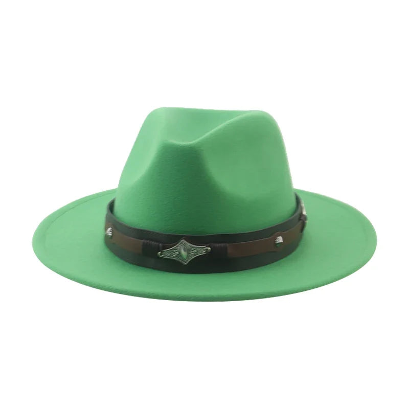Hat Fedora Hats for Women Hats for Men Cowboy Hat Caps Big Size 62cm Western Cowboy Belt Cow Bands Fedoras Chapeau Feutre Homme