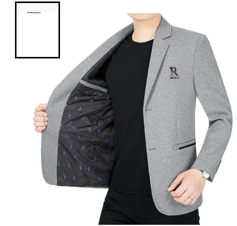 Brand 2026 Spring Business Blazer for Men Solid Autumn Casual Men's Jacket Blazer Fashion Single Breasted Suits Mens