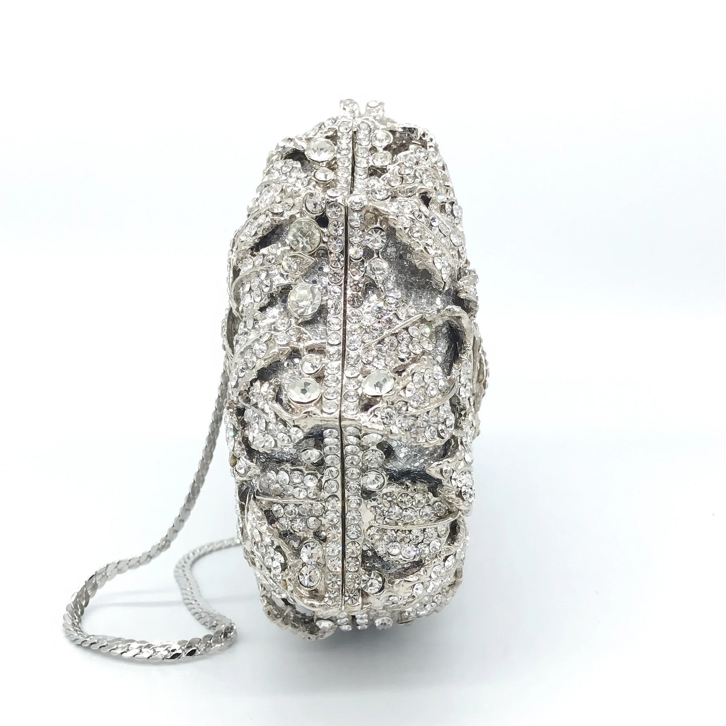High Quality Luxury Rose Diamond Women Luxury Rhinestone Crossbody Clutch Evening Bag