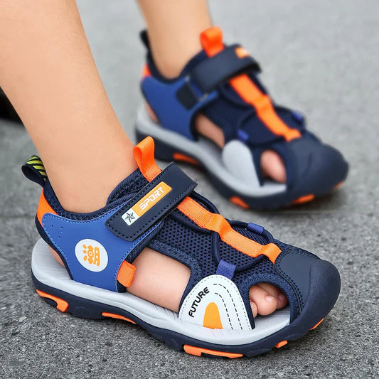 Kids Sports Sandals Breathable Mesh Lightweight Non-Slip Comfortable Outdoor Summer Shoes for Boys and Girls Quick-Dry Design