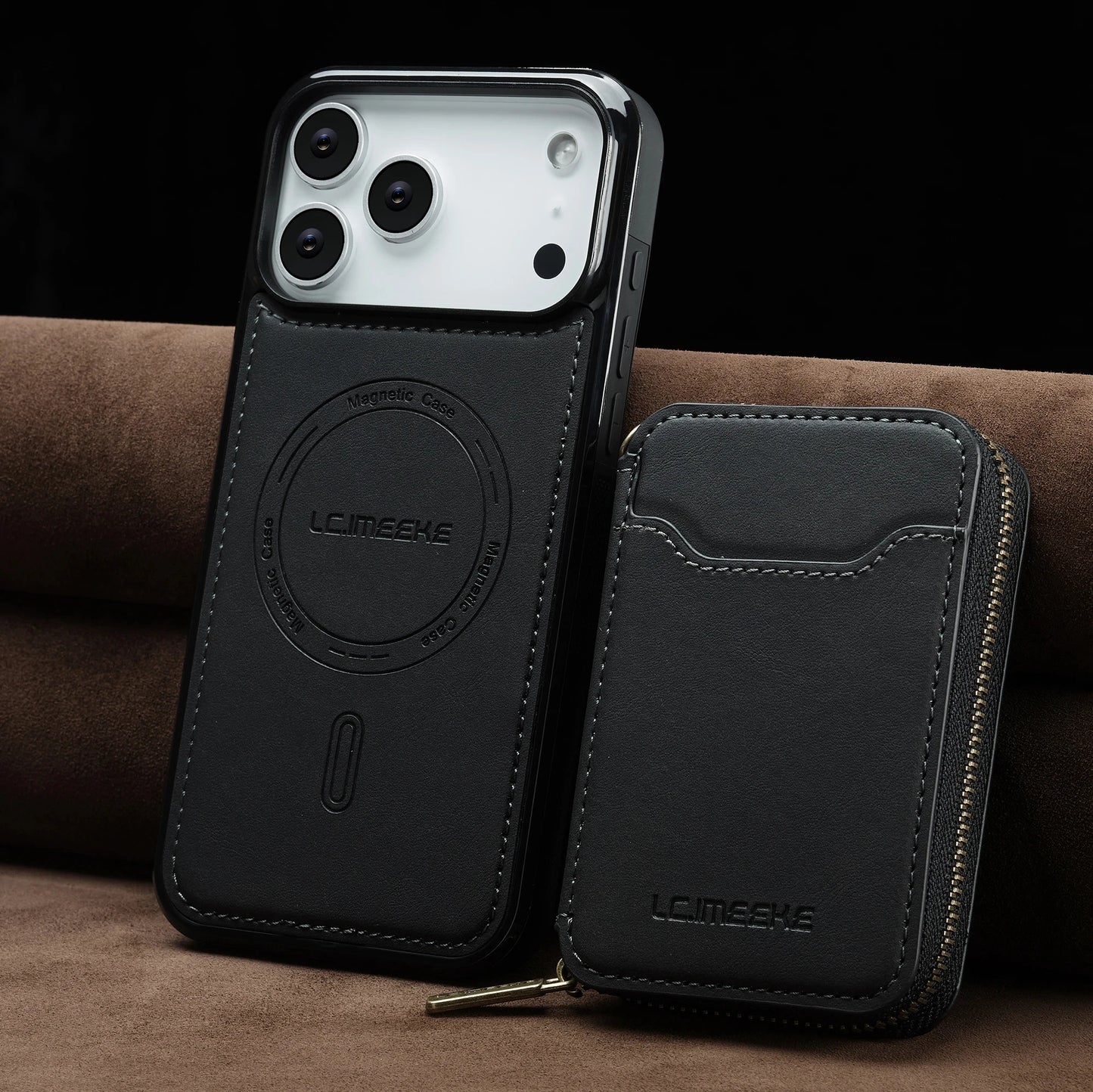 Detachable Magnetic Wallet Leather Phone Case for IPhone 17 Pro Max Air 16 Plus 15 14 13 12 11 Pro 16E Anti-Theft Brush Cover