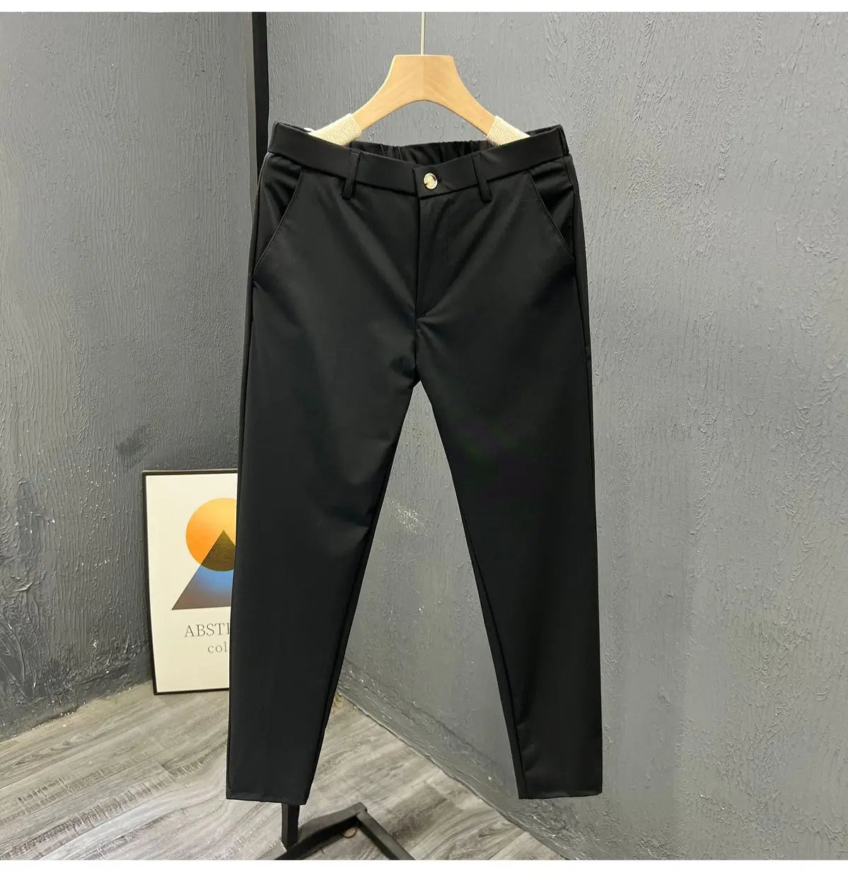 Men's Clothing Summer Fashion Business Casual All Match Suit Pants Formal Strecth Solid Straight Slim Trousers Pantalones Hombre