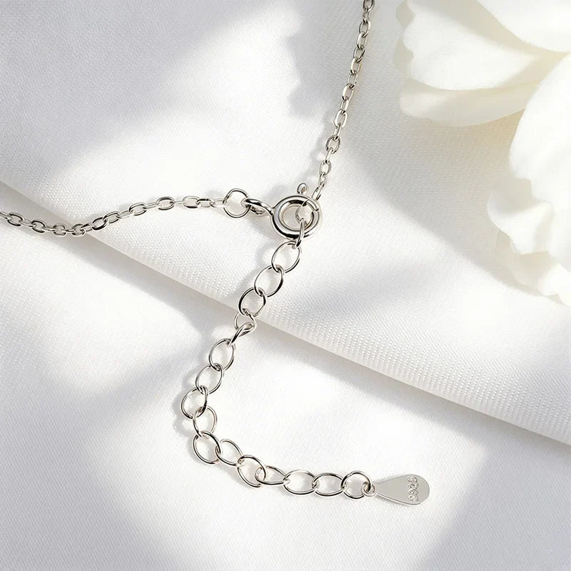 2CTTW 4*8mm Marquise Cut Full Moissanite Pendant Necklace for Women Flower Lab Diamond Wedding Pure 925 Silver Jewelry