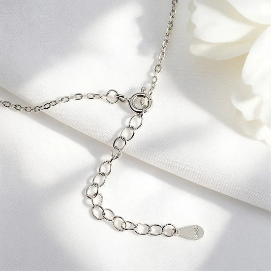 2CTTW 4*8mm Marquise Cut Full Moissanite Pendant Necklace for Women Flower Lab Diamond Wedding Pure 925 Silver Jewelry