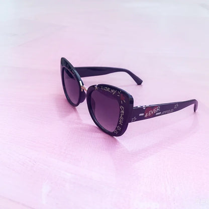 Ins 2025 New Hand-drawn Graffiti Sunglasses Unique Text Personality Fashion Sun Glasses Women Men Cat Eye Gafas De Sol UV400