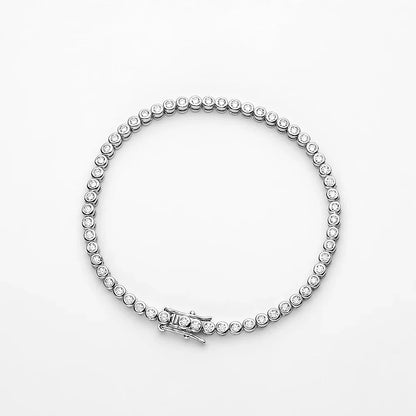 2mm Moissanite Bubble Tennis Bracelet For Women S925 Silver Sparkling Wedding Bracelet Can Pass Diamond Test Fine Jewelry