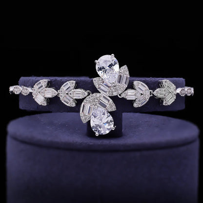 4 Pcs Super Luxury Cubic Zirconia Bridal Wedding Party Costume Nigerian Dubai Jewelry Set for Brides Accessories
