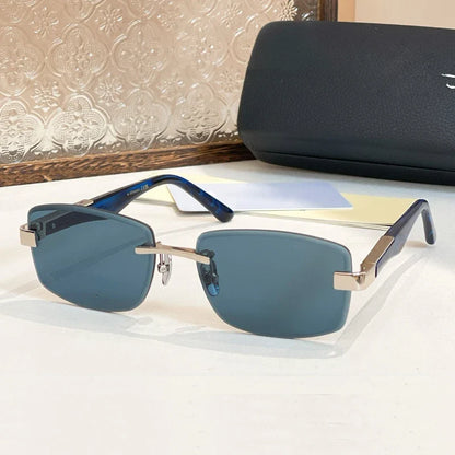Fashion Street Rectangle Sunglasses 129 Alloy Germany Trendy Top Quality Original Design Classical Irregular Acetate UV400 Men