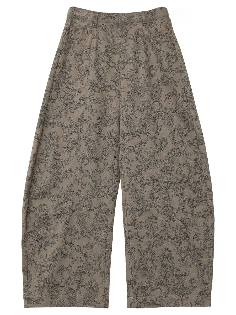 New Women Jeans Loose Casual High Waist Wide Leg Denim Pants Paisley Female Trousers Spring Autumn 2026