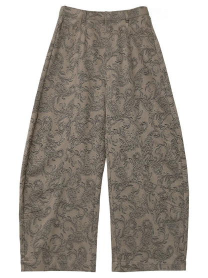 New Women Jeans Loose Casual High Waist Wide Leg Denim Pants Paisley Female Trousers Spring Autumn 2026