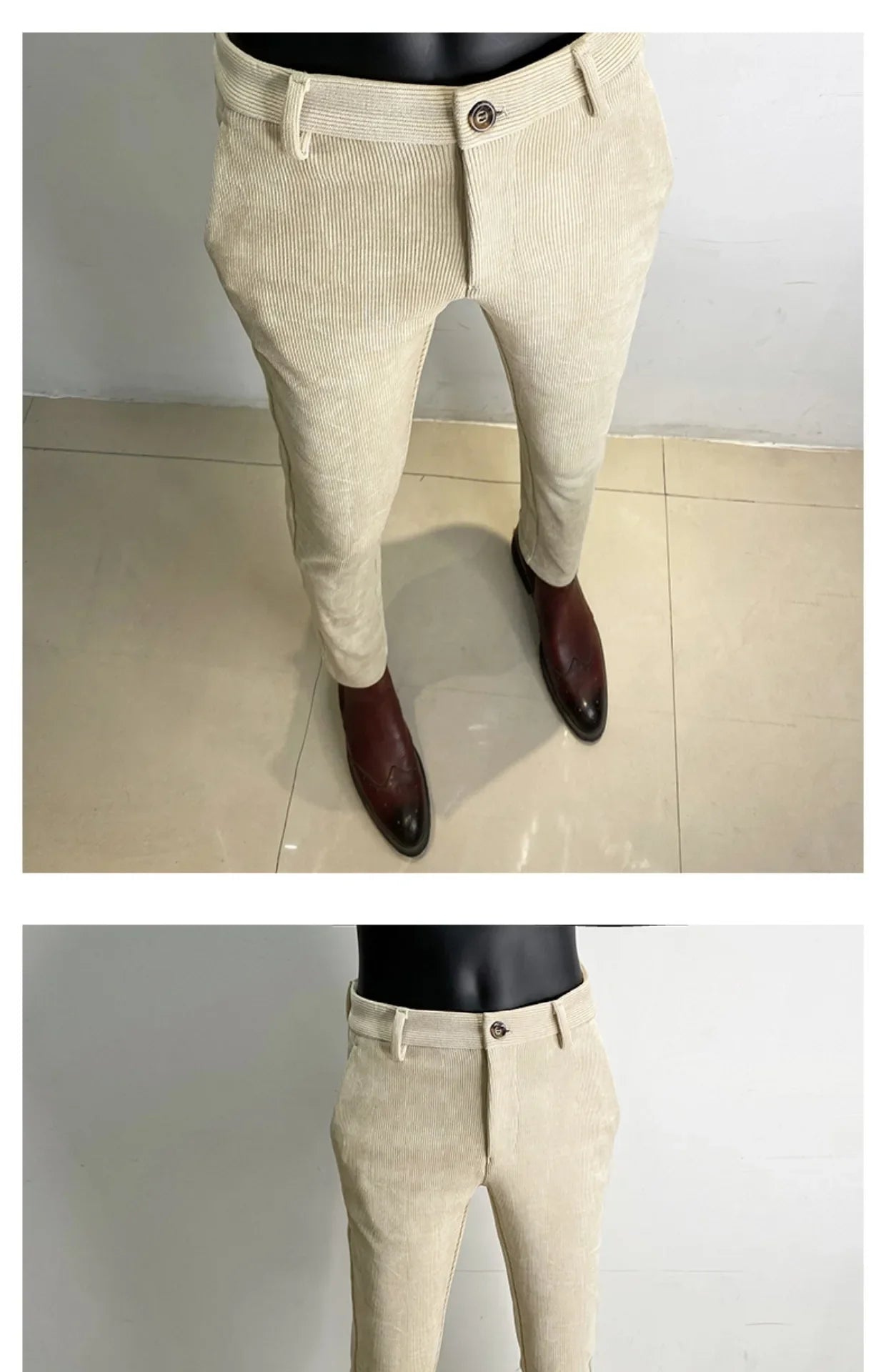 2025 Winter Men Suit Pants Woolen Thicken Keep Warm Formal Trousers Pantalones Hombre Solid Casual Slim Fit Pants Men Clothing