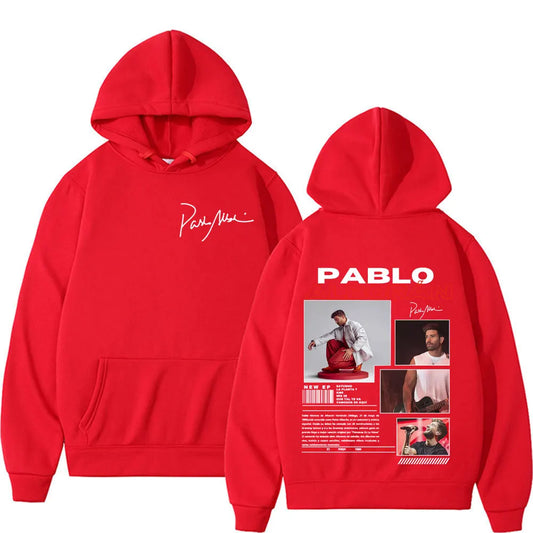 Rapper Pablo Alborán Global 2025 Tour Hoodie Men Women Gothic Vintage Classic Hip Hop Oversized Hoodies High Quality Sweatshirts