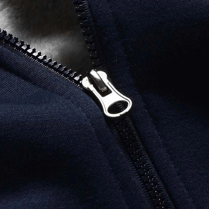 New Men's Hoodies Jacket Winter Thick Warm Fleece Zipper Hoodies Coat Casual Tracksuit Sportwear Male Sweatshirts M~ 5XL