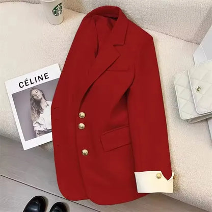 2025 Fashion Ladies Blazer Women Coat Spring Autumn Green Black Khaki Long Sleeve Female Business Work Wear  Formal Jacket