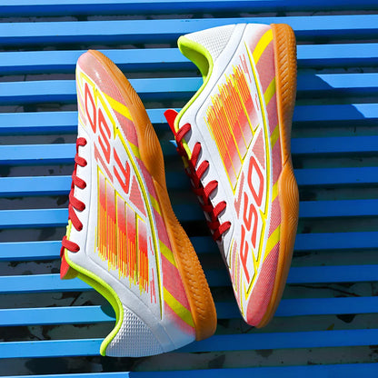 Men's special five-a-side IC indoor flat bottom football shoes suitable for indoor football fields, comfortable and breathable