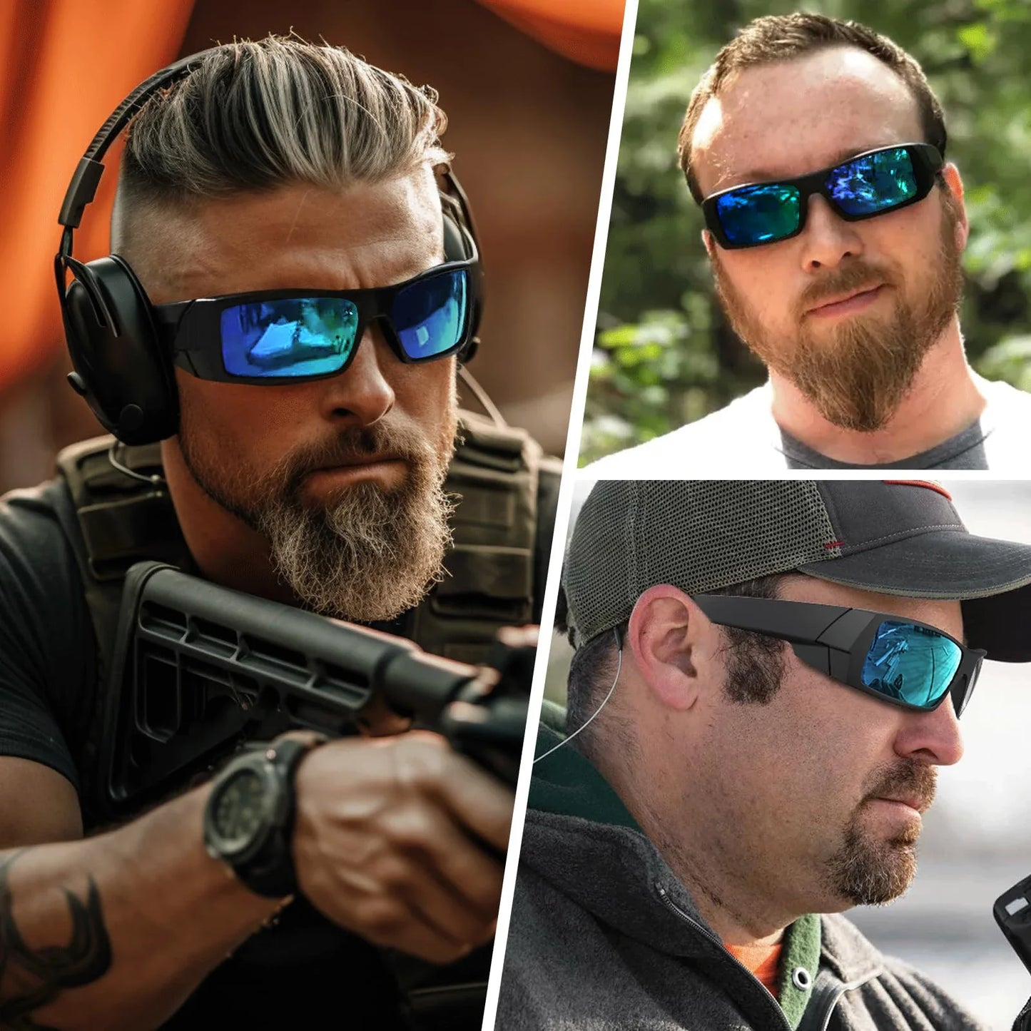Z87 Polarized Sunglasses Men Women Wrap Around Sport Driving UV400 Retro Vintage Shield Safety Glasses 8231
