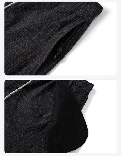 2026 Summer New Lightweight 100gsm Fabric Shorts Men Drawstring Elastic Waist Oversize Casual Outdoor Beach Shorts