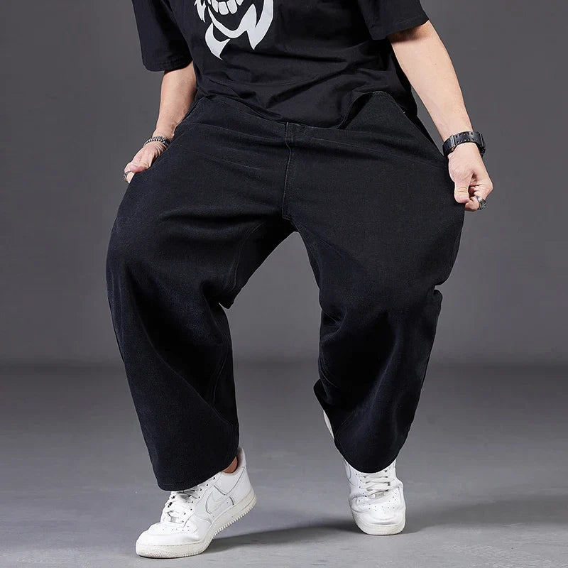 Big Size Jeans Men Good Quality Large Size Jumbo Long Loose Pants Plus Size Loose Jeans Men Wearable Seasons Denim Baggy Jean