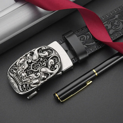 New Genuine leather retro men's belt luxury brand fashion trend business men's belt for men's gift