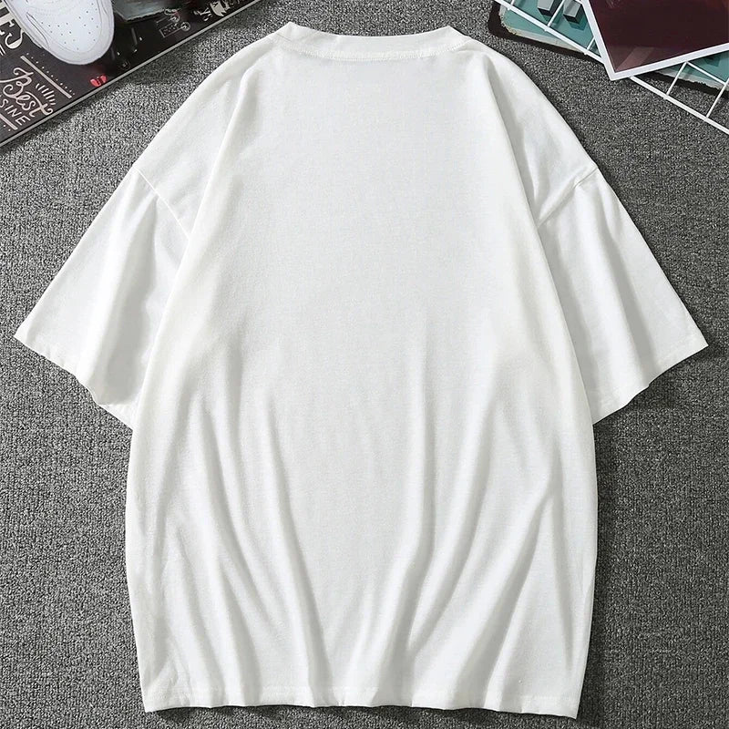 Men's Y2K T-Shirt Basketball Graphic Street Hip Hop Goth Summer Y2K Print Harajuku Short Sleeve Cotton Top Oversized T-Shirt Set
