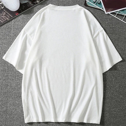 Men's Y2K T-Shirt Basketball Graphic Street Hip Hop Goth Summer Y2K Print Harajuku Short Sleeve Cotton Top Oversized T-Shirt Set