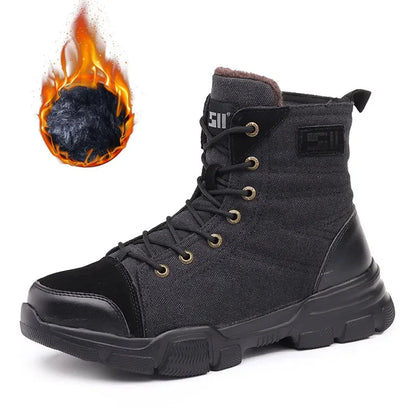 Customizable Steel Toe Boots for Men Work Boots Indestructible Work Shoes Desert Safety Boots Safety Shoes