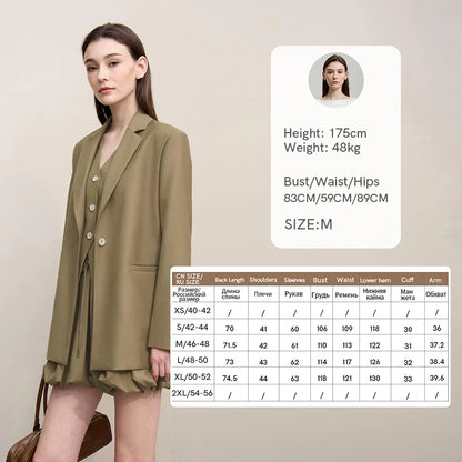 Women's Jackets 2026 Autumn New V-neck Vest Bud Shorts Separate Blazer Women's Fashionable Versatile Top Female 12641056